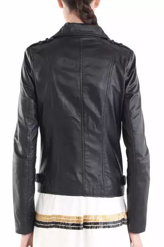 women's black napa leather biker jacket classic moto zip style exclusive elegant
