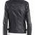 Women black 100% lambskin black leather jacket biker motorcycle napa leather jacket-94