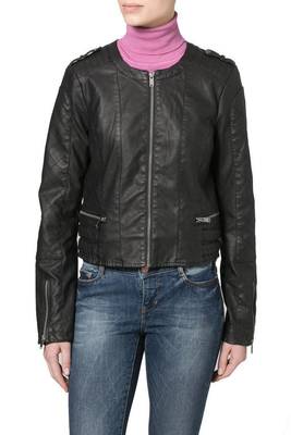 women's black napa leather biker jacket classic moto zip style exclusive sophisticated 1
