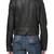 Women black 100% lambskin black leather jacket biker motorcycle napa leather jacket-95