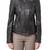 Women black 100% lambskin black leather jacket biker motorcycle napa leather jacket-96