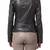 Women black 100% lambskin black leather jacket biker motorcycle napa leather jacket-96