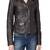 Women black 100% lambskin black leather jacket biker motorcycle napa leather jacket-97