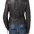 Women black 100% lambskin black leather jacket biker motorcycle napa leather jacket-97