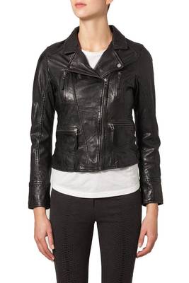 women's black napa leather biker jacket classic moto zip style exclusive timeless 1