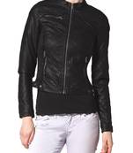 women's black napa leather biker jacket classic moto zip style exclusive distinctive