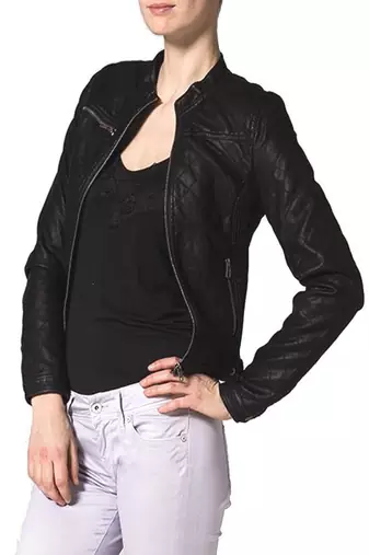 women's black napa leather biker jacket classic moto zip style exclusive distinctive
