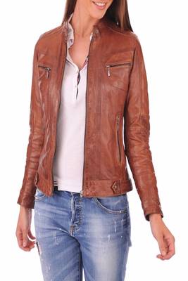women's genuine lambskin leather biker jacket classic moto zip style sophisticated 2