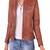 Women’s genuine lambskin leather biker jacket slim fit designer motorcycle-c102
