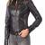 Women’s genuine lambskin black leather biker jacket slim fit designer motorcycle-c113