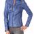 Women’s genuine lambskin blue leather biker jacket slim fit designer motorcycle-c117