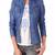 Women’s genuine lambskin blue leather biker jacket slim fit designer motorcycle-c117