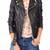 Women’s genuine lambskin black leather biker jacket slim fit designer motorcycle-c119