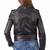 Women’s genuine lambskin black leather biker jacket slim fit designer motorcycle-c119