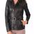 Women's black biker jacket slim fit real lambskin 100% handmade pure napa black-c126