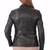 Women's black biker jacket slim fit real lambskin 100% handmade pure napa black-c126