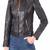 Womens genuine lambskin leather motorcycle slim fit designer ladies biker jacket-c127