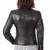 Womens genuine lambskin leather motorcycle slim fit designer ladies biker jacket-c133