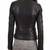 Womens genuine lambskin black leather motorcycle slim fit designer ladies biker jacket-c137