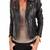Womens genuine lambskin black leather motorcycle slim fit designer ladies biker jacket-c138