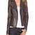 Womens genuine lambskin brown leather motorcycle slim fit designer ladies biker jacket-c140