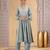 Green orgenza shimmer a - line kurta set with pant
