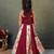 maroon silk printed lehenga choli set for girls
