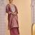 Magenta orgenza shimmer a - line loose fit kurta set with palazo