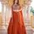 rust silk sequins & beaded embroidered lehenga choli