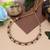 multicolor matte gold necklace set