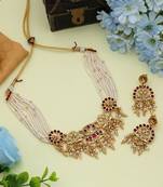 rani kundan matte gold alloy choker necklace