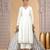 Off white chiffon designer suit with pant & dupatta