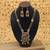 Multi color meena work matte gold necklace set