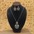 Black color dual tone oxidised necklace set