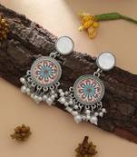 Multi color oxidised earrings