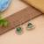 Green color meenakari earrings
