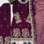 Maroon embroidery  fandy silk full stitched farshi salwar