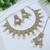 beautiful multicolor antique gold plated ad/zircon work polki necklace jewelry set with maangtika