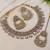 stunning pink antique gold plated ad/zircon work polki necklace jewelry set with maangtika