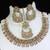 stunning pink antique gold plated ad/zircon work polki necklace jewelry set with maangtika