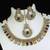 beautiful multicolor antique gold plated ad/zircon work polki necklace jewelry set with maangtika
