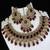 royal maroon mehendi gold plated ad/zircon work polki necklace jewelry set with maangtika