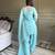 Sky Blue Crunchy Silk Farshi Salwar Suit Set with Siroski Work