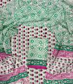 Multicolor cotton dress material with mul dupatta