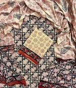 Multicolor cotton dress material with mul dupatta