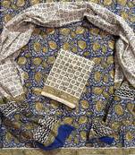 Multicolor cotton dress material with mul dupatta