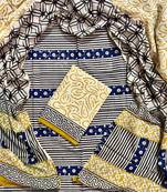 Multicolor cotton dress material with mul dupatta