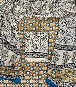 Multicolor cotton dress material with mul dupatta