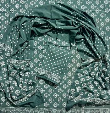 Multicolor cotton dress material with mul dupatta 1