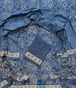 Multicolor cotton dress material with mul dupatta
